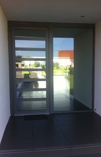 Porte d entrée aluminium avec tierce fixe